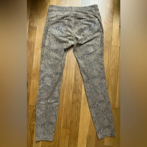 Zara Snake Print Zipper Detail Skinny Pants Size 2 - Picture 7 of 8